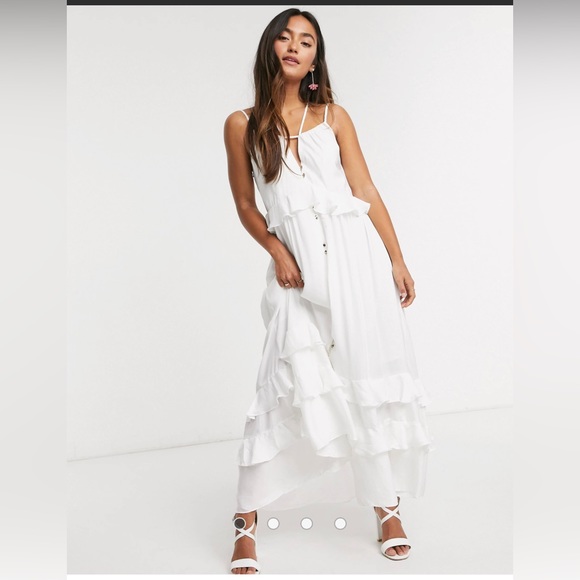 ASOS white long dress - Picture 1 of 4